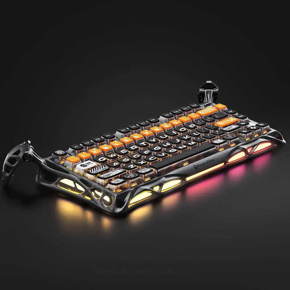 GravaStar Mercury K1 Pro Wireless Gaming Keyboard - CyberFlare
